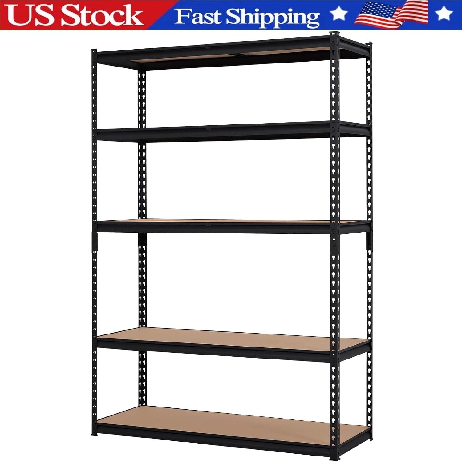 5 Tier Heavy Duty Garage Shelves Unit ,Adjustable Storage Shelving Utility Rack