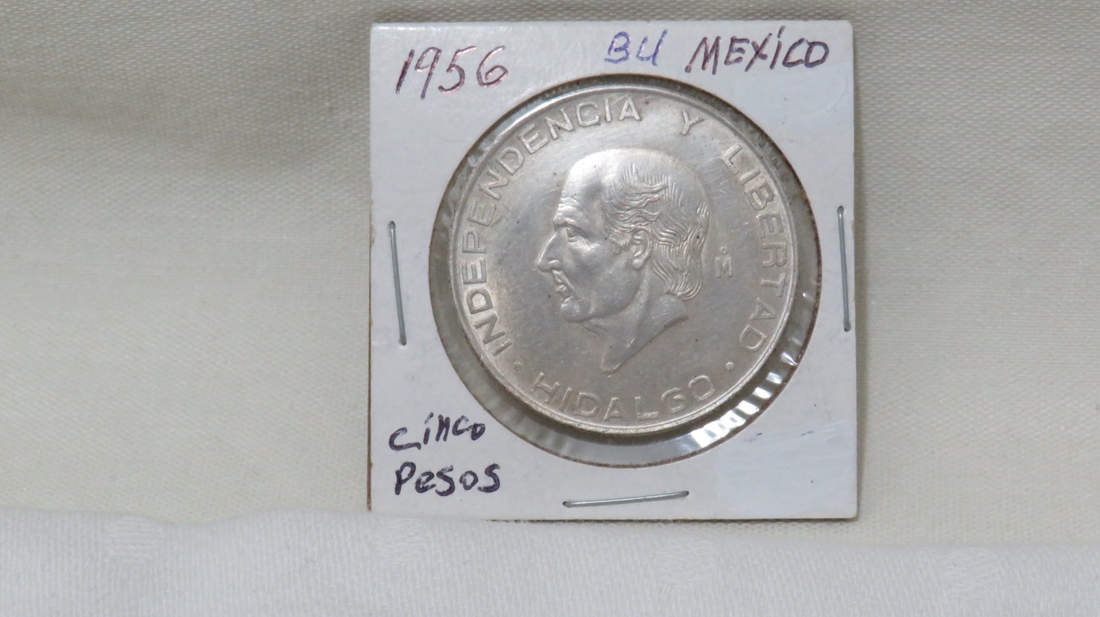 Coin, Mexico, 1956, 5 Pesos, Silver
