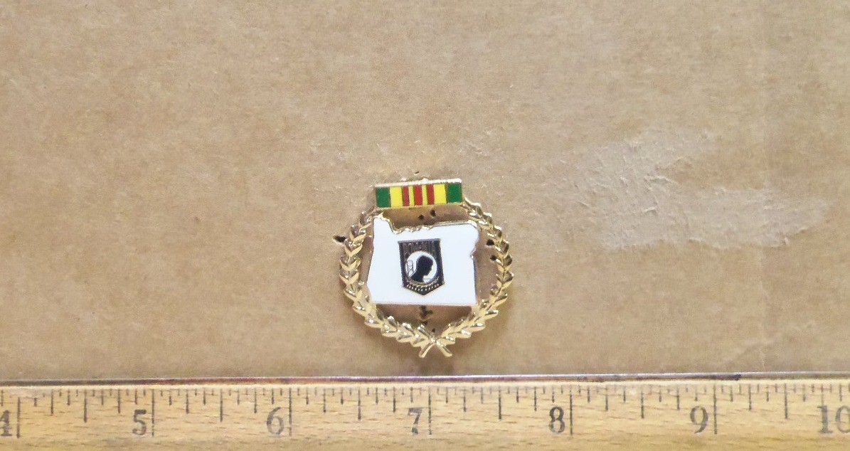Oregon POW*MIA Vietnam Pin with Wreath