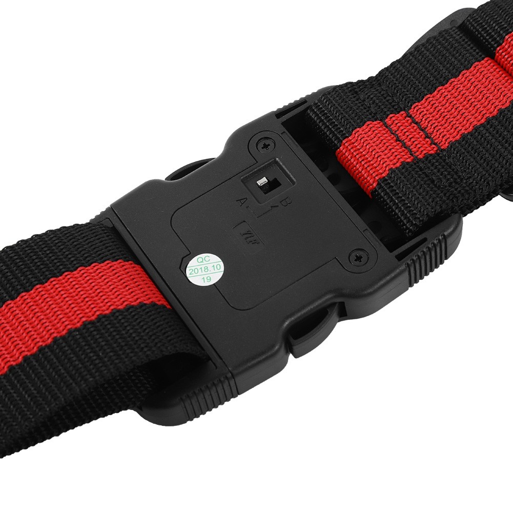 Luggage Strap Cross Travel Suitcase Belt TSA Combination Lock Black Red