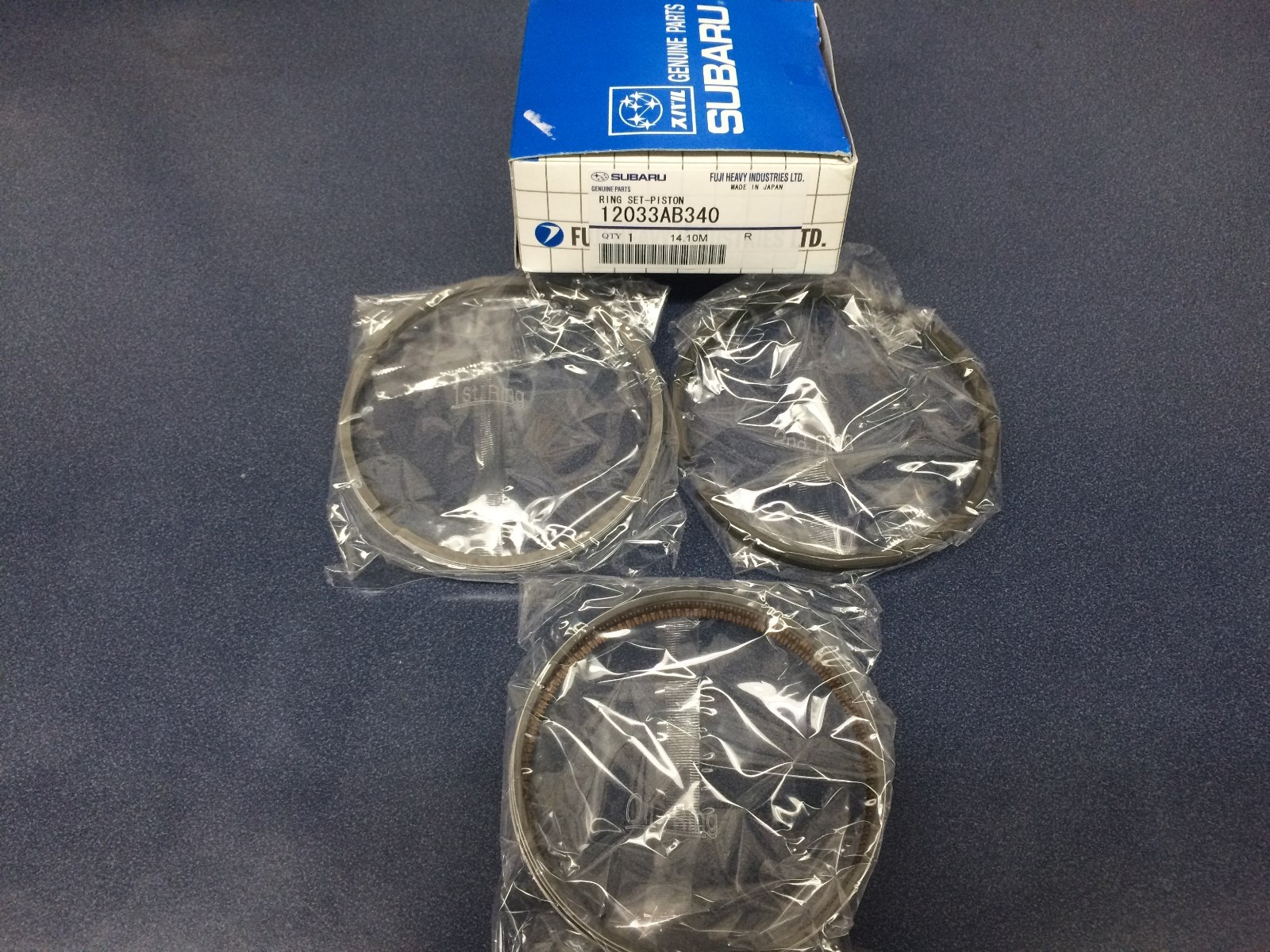 GENUINE SUBARU PISTON RING SET EJ253 EJ255 EJ257 WRX STI 2000-2014 STD Turbo NEW