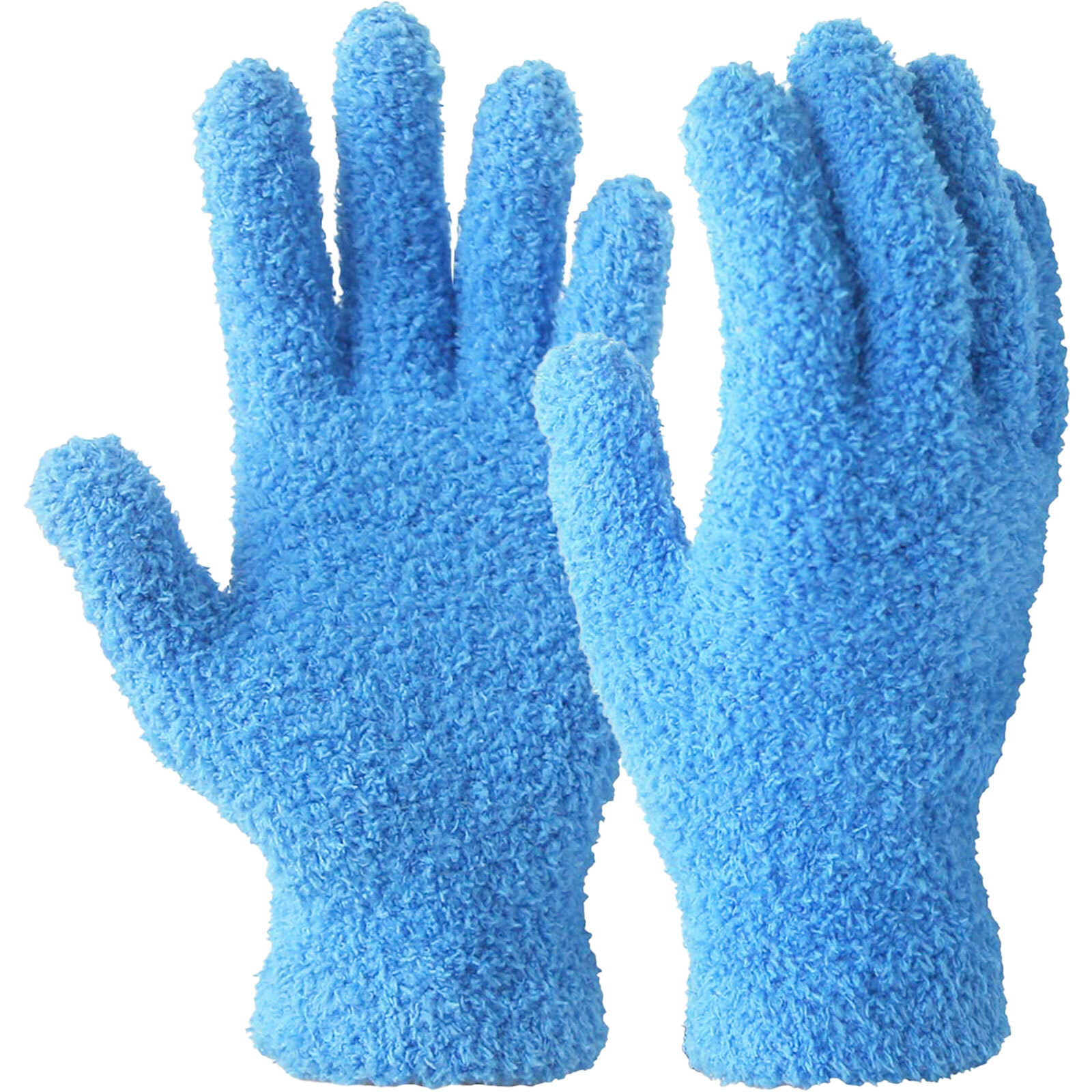 EvridWear Microfiber Dusting Cleaning Gloves Scratch-Free for House Cars 2 sizes