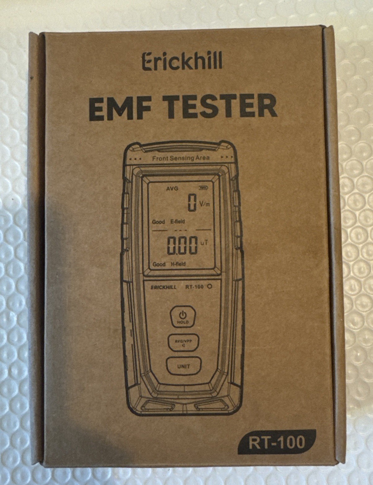 Erickhill EMF Tester RT-100 Electromagnetic Field Meter Rechargeable Handheld ..