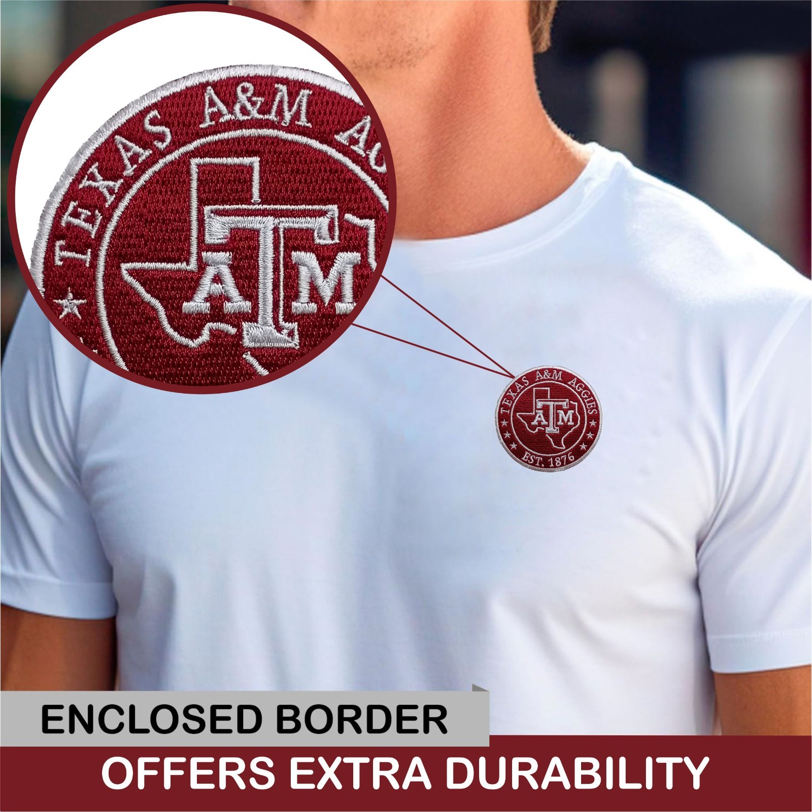 Texas A&M Aggies NCAA Team Logo Iron On Patch-Sew Patch-Embroidered Patch