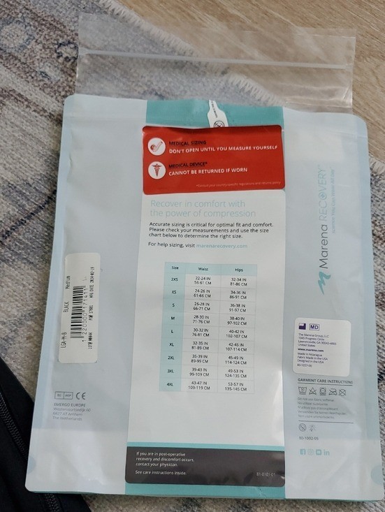 Marena Recovery Compression Garments Bundle Of 2 Post Surgery C-section SzM