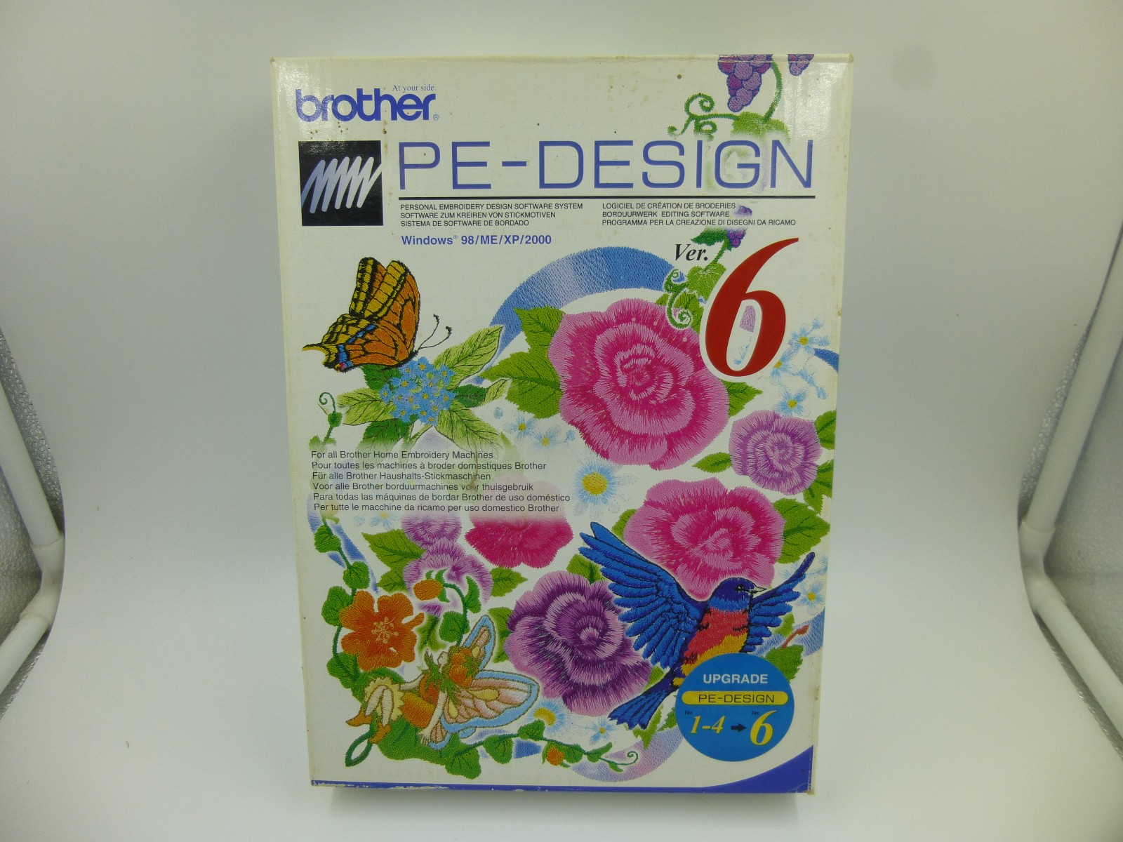 NEW OLD STOCK BROTHER PE-DESIGN 6 UPGRADE FOR WINDOWS 98 / ME / XP / 2000