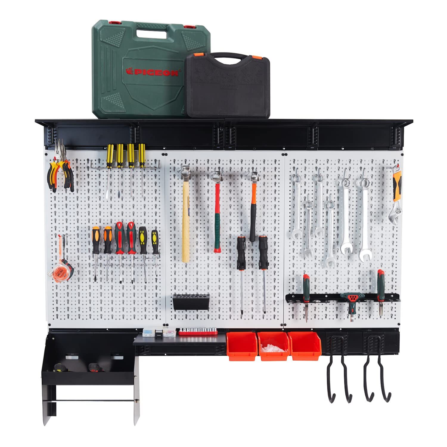 Peboard Storage Organizer 48x36 Inch Pegboard Wall Organizer Metal Garage Peg Bo