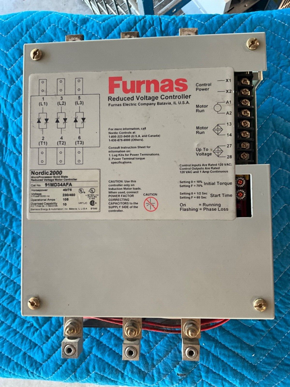 FURNAS NORDIC 2000 91MD34AFA MICROPROCESSOR SOLID STATE REDUCED VOLT MOTOR CONTR