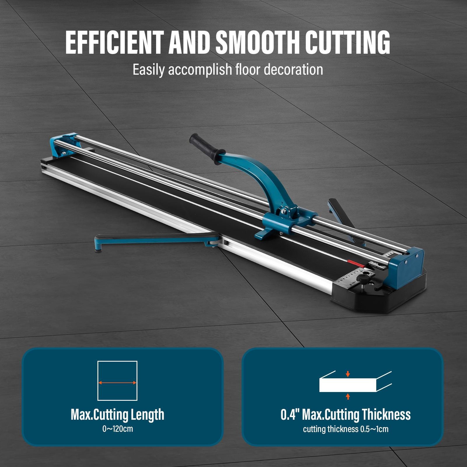 48" Manual Tile Cutter Ceramic Porcelain Cutting Machine