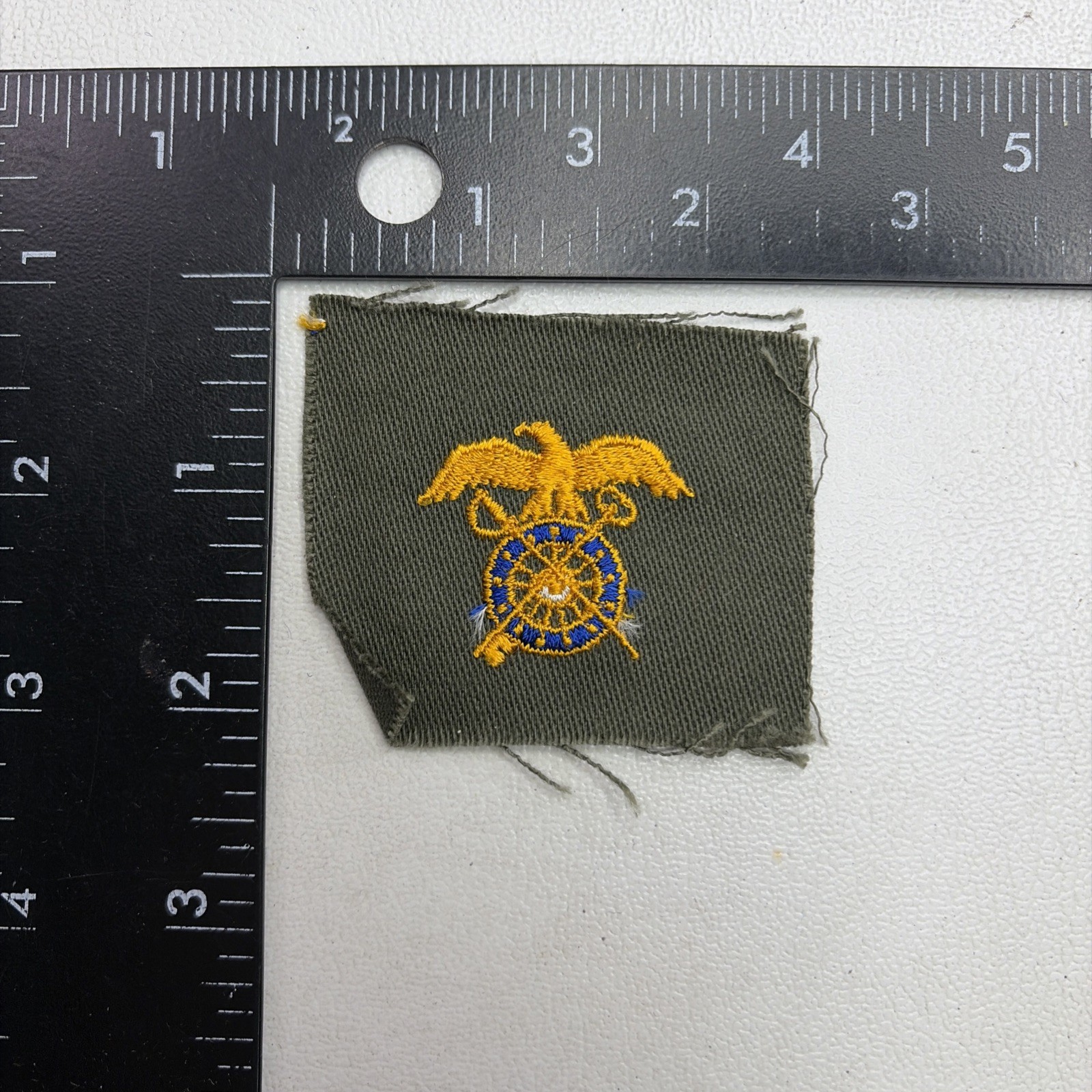 Military ARMY QUARTERMASTER Patch (Cloth Collar Insignia) 19K5