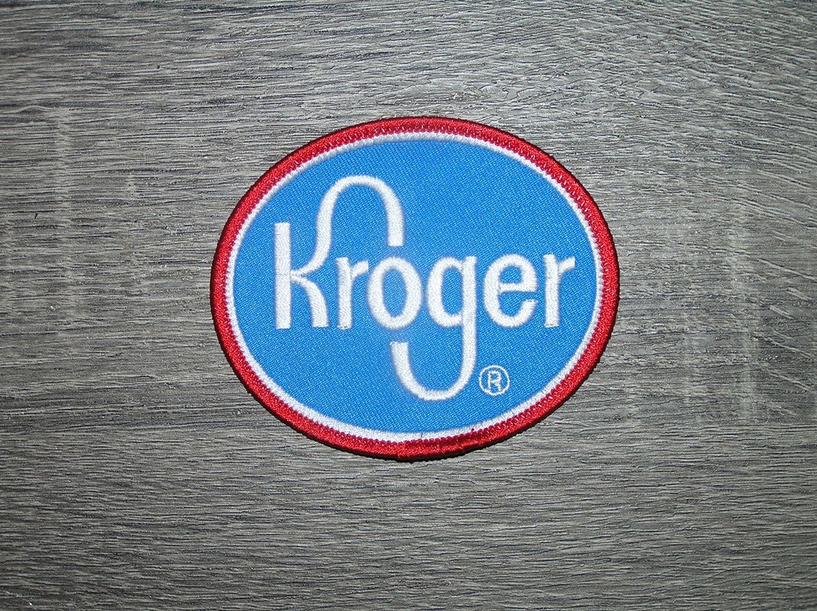 Kroger Grocery Store Retro Throwback Embroidered Iron On Patch 3.5" x 3"