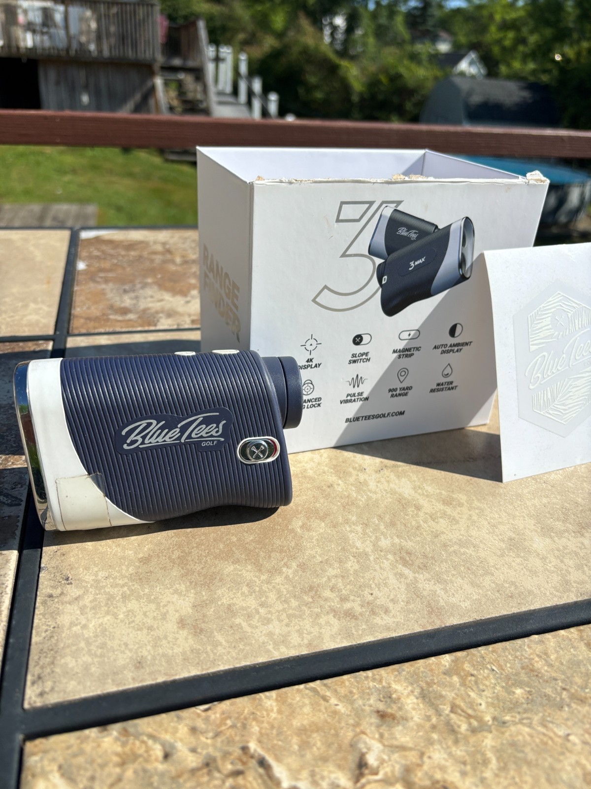 Blue Tees Golf Series 3 Max Golf Rangefinder with slope - Blue 1000 yards
