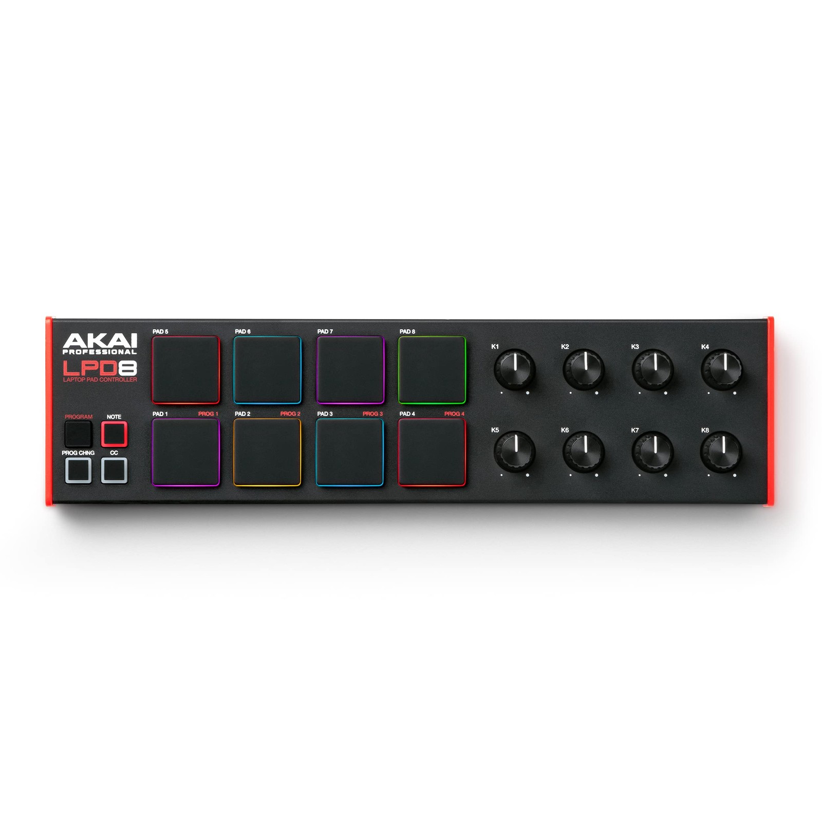 Akai Professional LPD8 USB MIDI Controller, 8 RGB Drum Pads, 8 Knobs