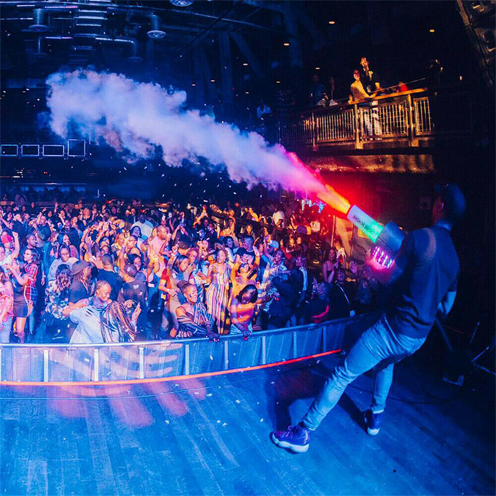 LED CO2 Gun + LED Confetti Cannon Machine CO2 Jet Stage Event For DJ Club Party