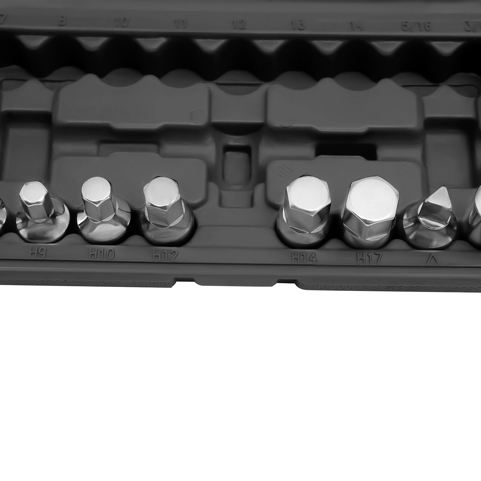 Oil Drain Pipe Plug Hexagon Square Socket Key Removal Tool Set 18Pcs 3/8''Drive