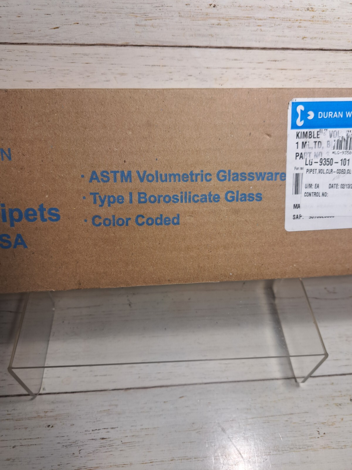 Volumetric Pipette Class A, LG-9350-101 Color-Coded, 1mL 5 Pack