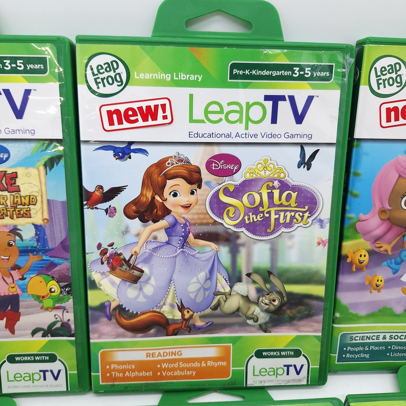 Lot Of 6 Leap Frog Tv Educational Gaming Games All Complete In Cases And Working