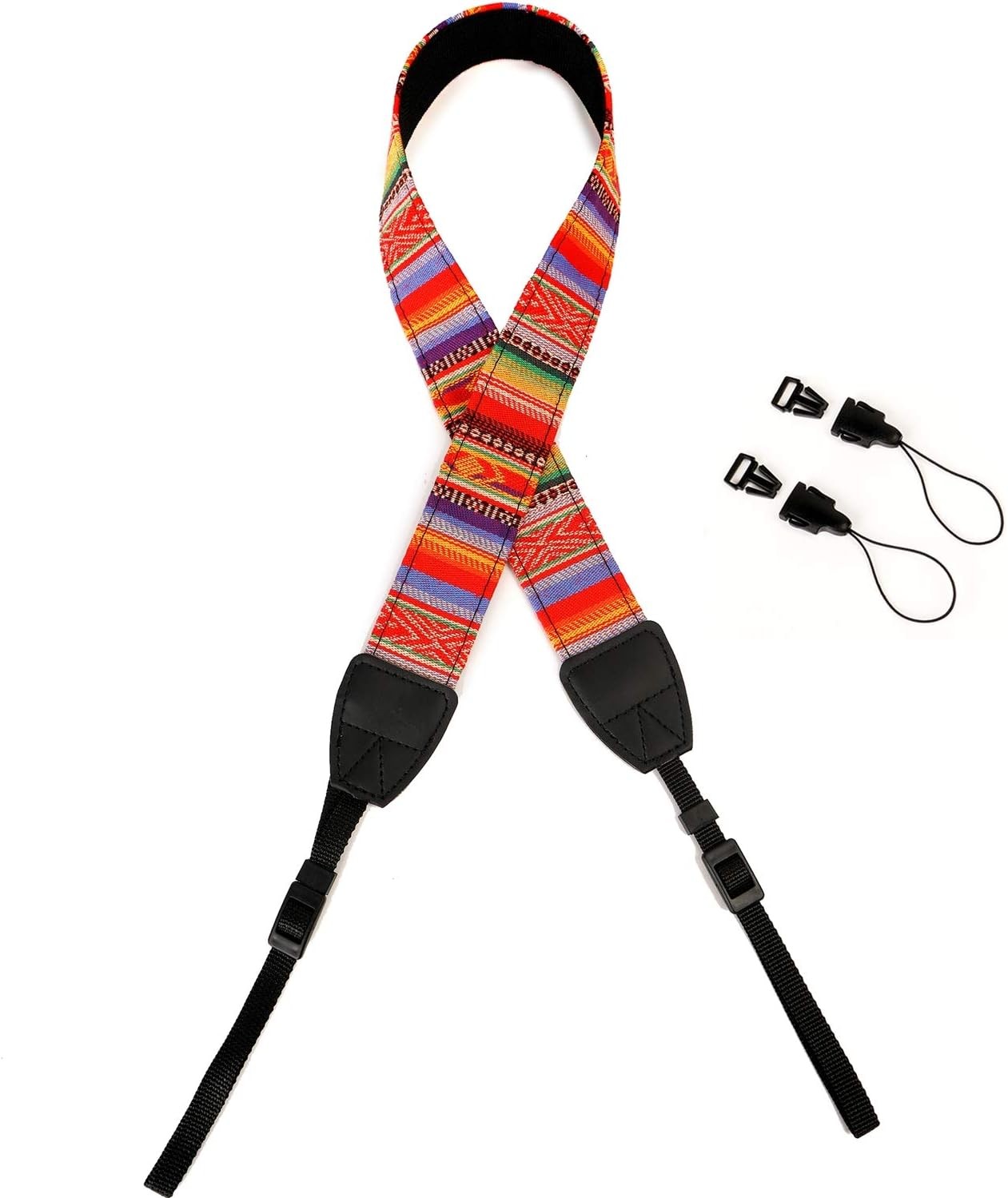 Camera Strap Canvas Rainbow Shoulder Strap with Quick Release Buckles |