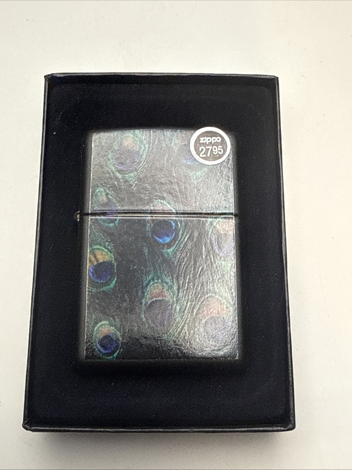 PEACOCK FEATHERS PLUMAGE ZIPPO LIGHTER BRAND NEW 2005