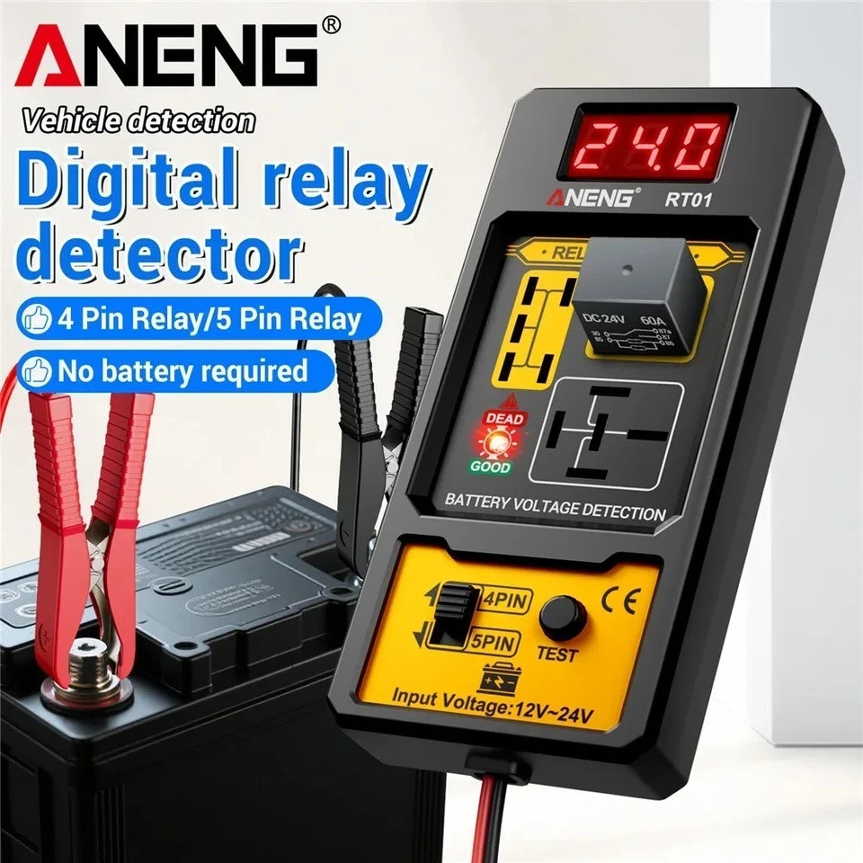 ANENG Universal Car Relay Tester Voltage Tester RT01 11-25V ar Battery