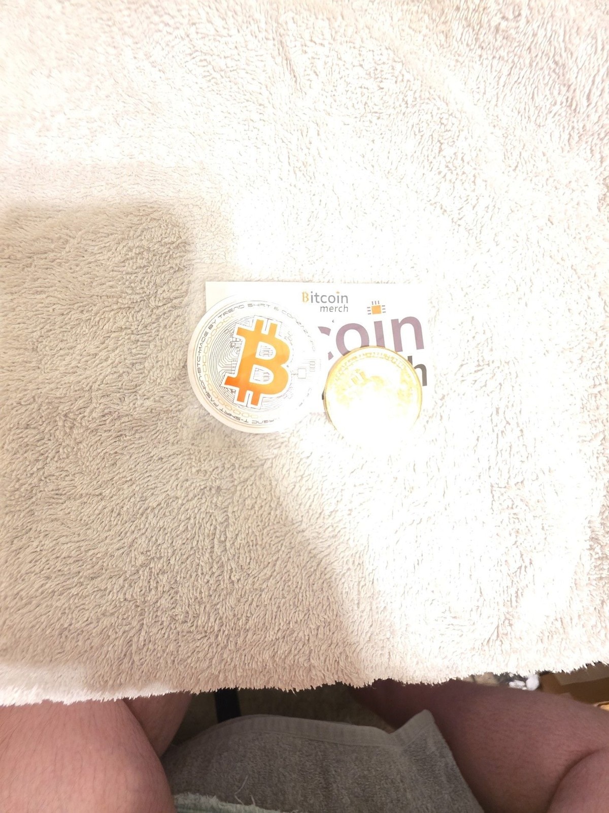 Bitcoin Merch Cryptocurrency Logo Sticker and Decorative Coin Set