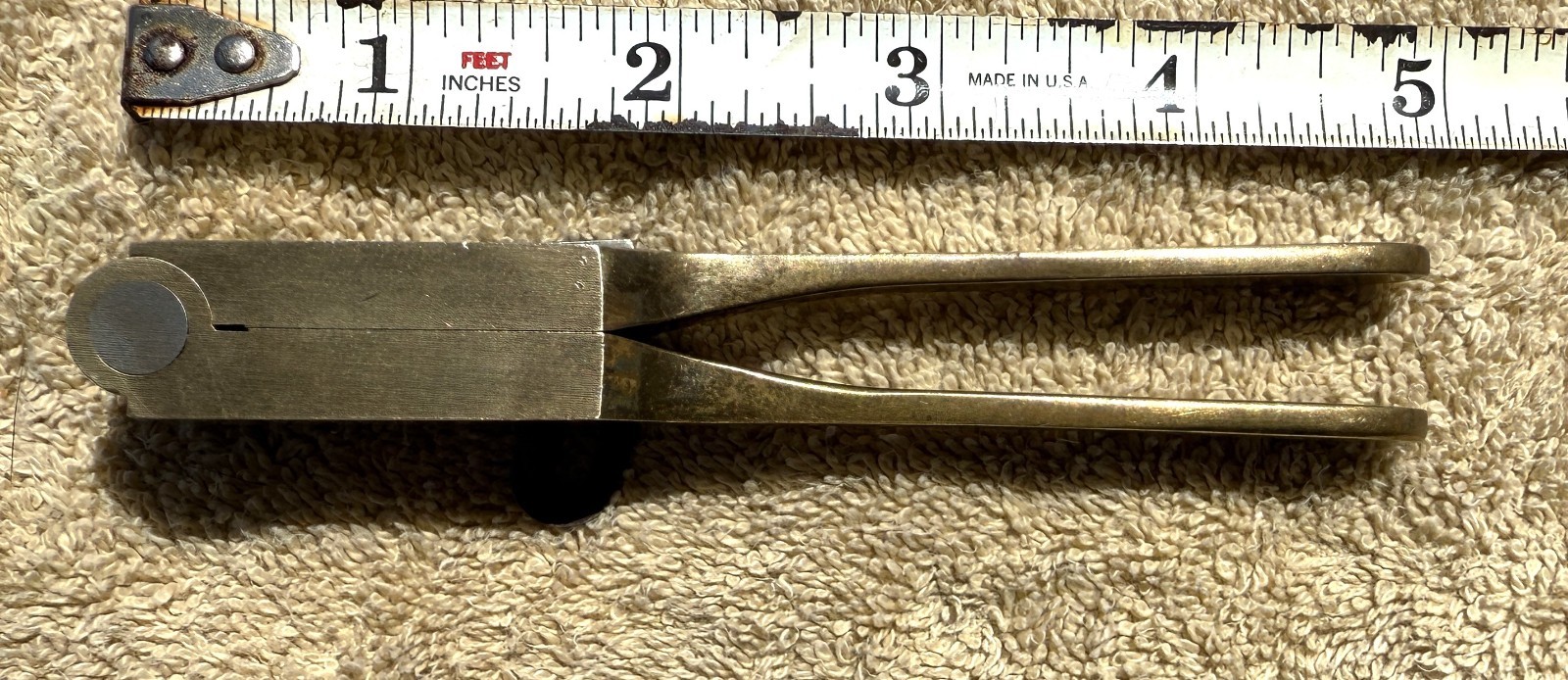 ANTIQUE BRASS XXXXXX PATENT .36 CAL COMBO BULLET & BALL MOLD NO. 6240