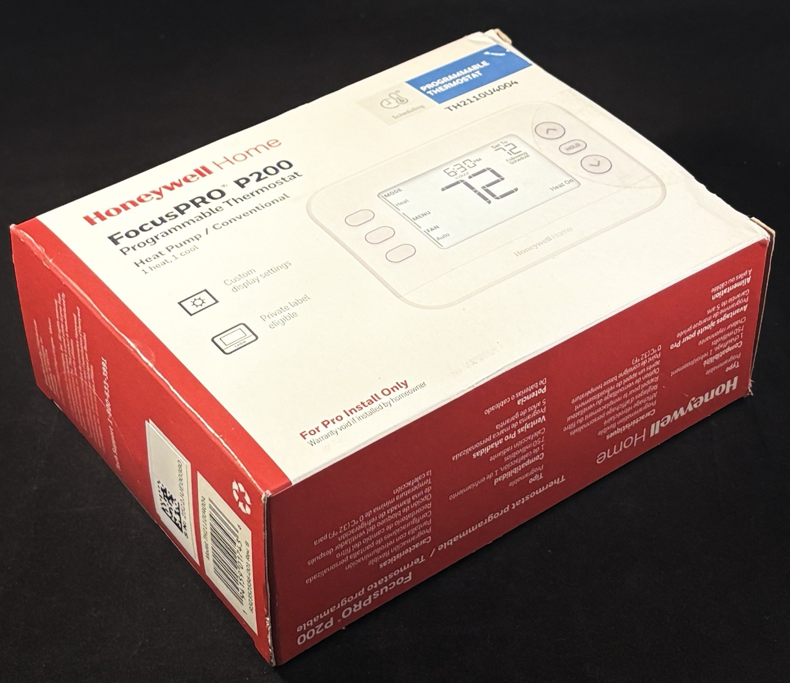 Honeywell Home TH2110U4004 FocusPRO P200 1H/1C Programmable Thermostat Brand New