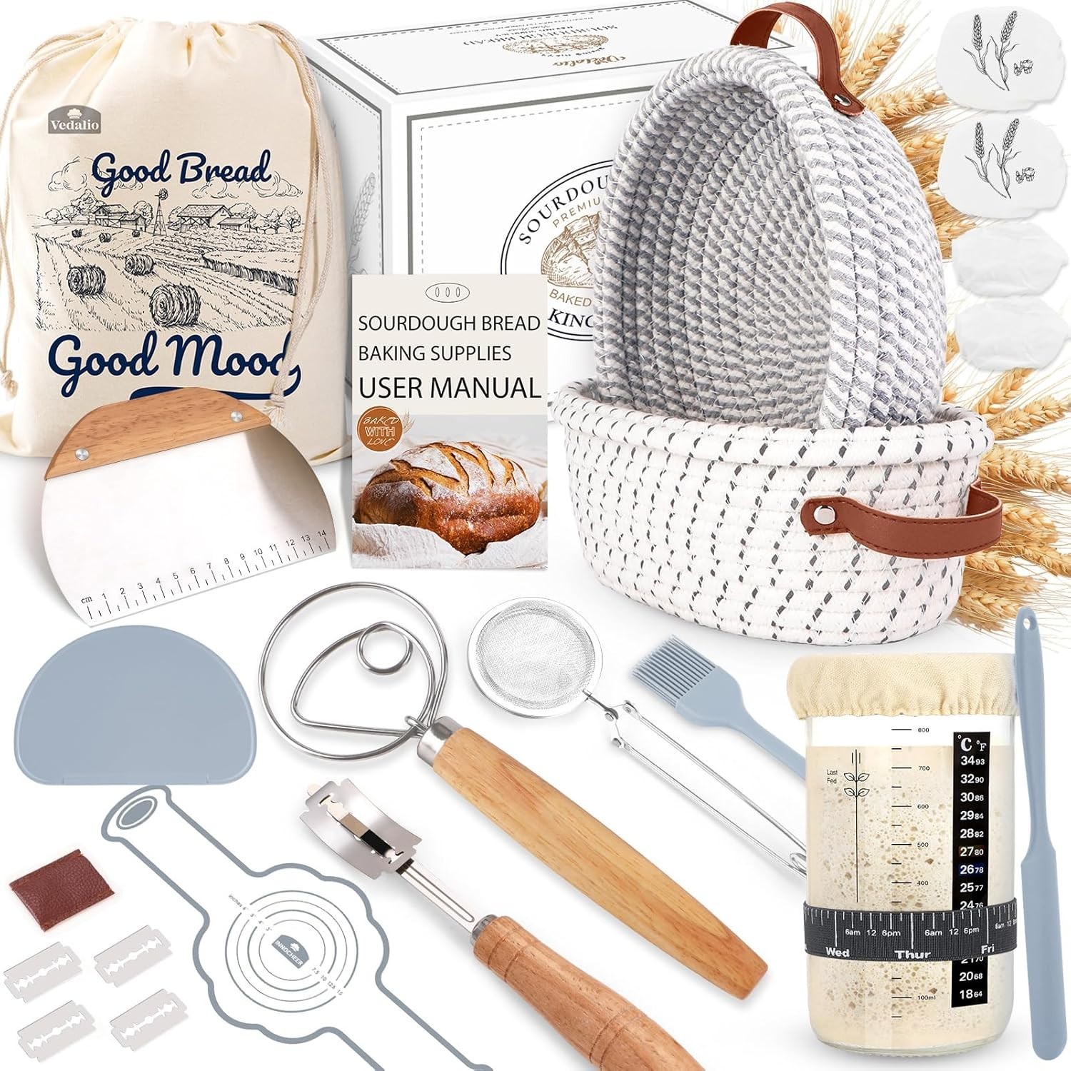 Sourdough Starter Kit, Sourdough Bread Baking Supplies, Sour Dough Starter Kits