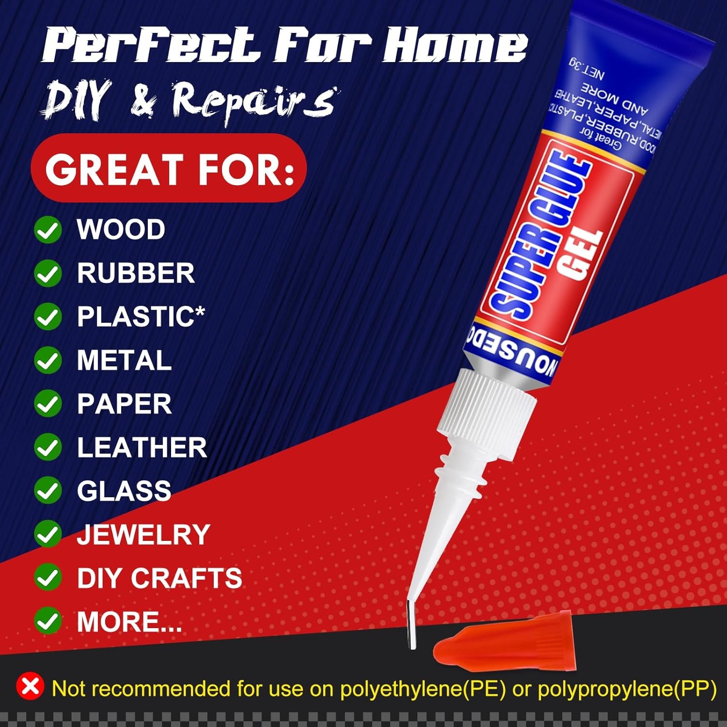 12 x 3g Super Glue Gel, Fast Strong Adhesive, Strong Cyanoacrylate (CA) Glue for