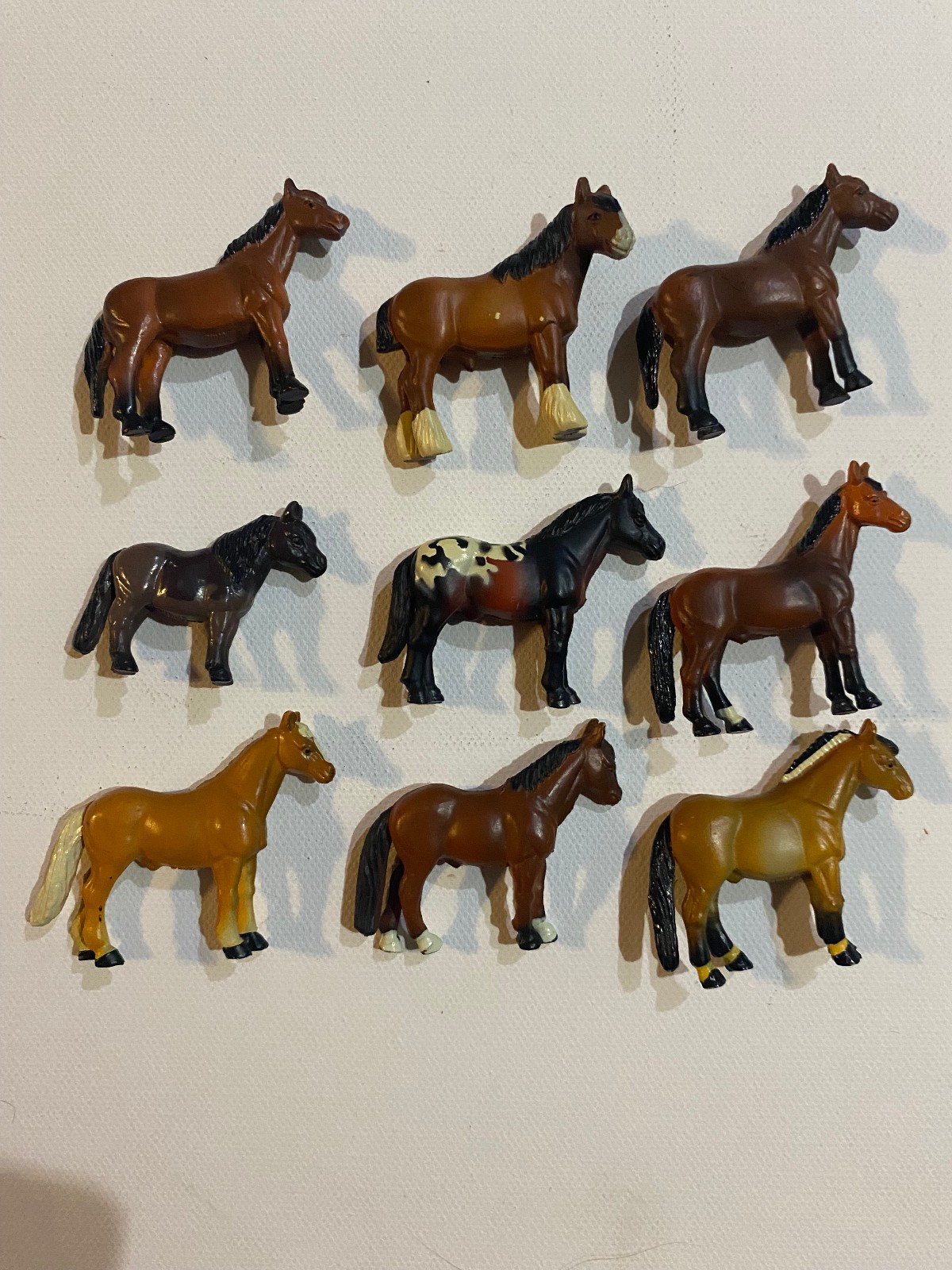 Fjord Exmoor Hafinger Shetland Coloured Shire Horse Figure 1/64 Lot of 9