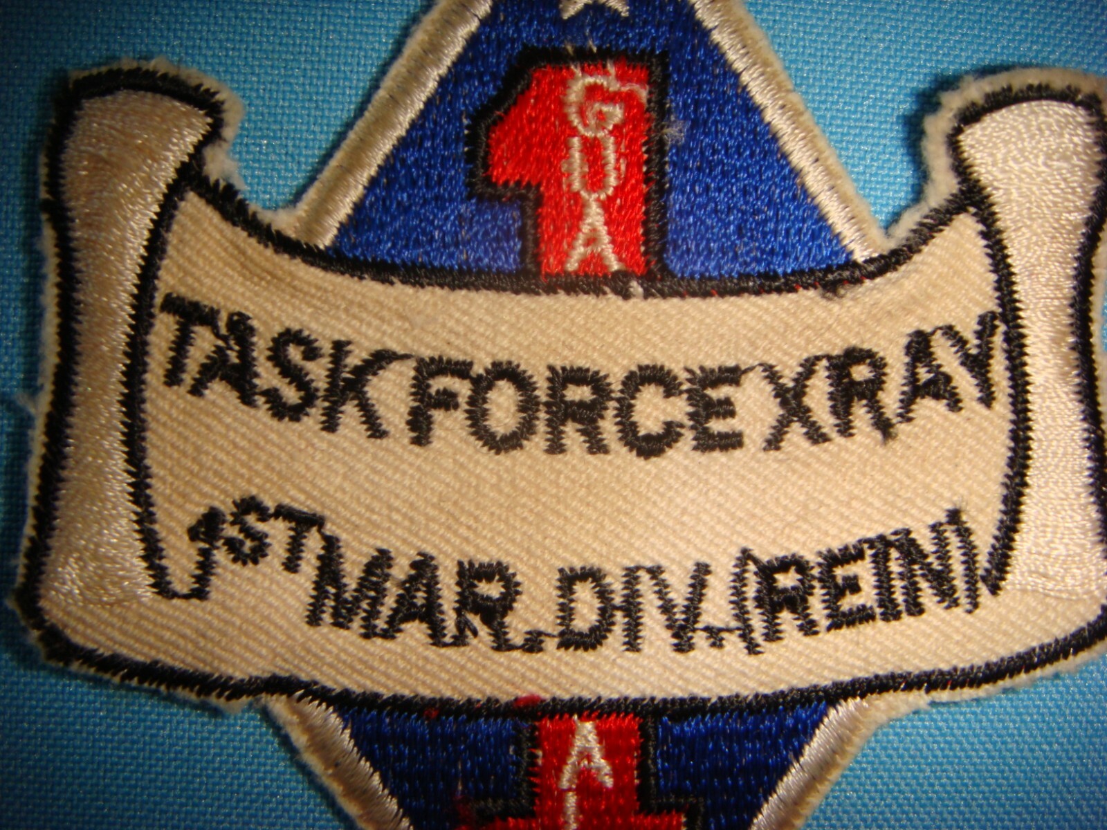 VIETNAM WAR PATCH, US 1st MARINE DIVISION TASK FORCE XRAY