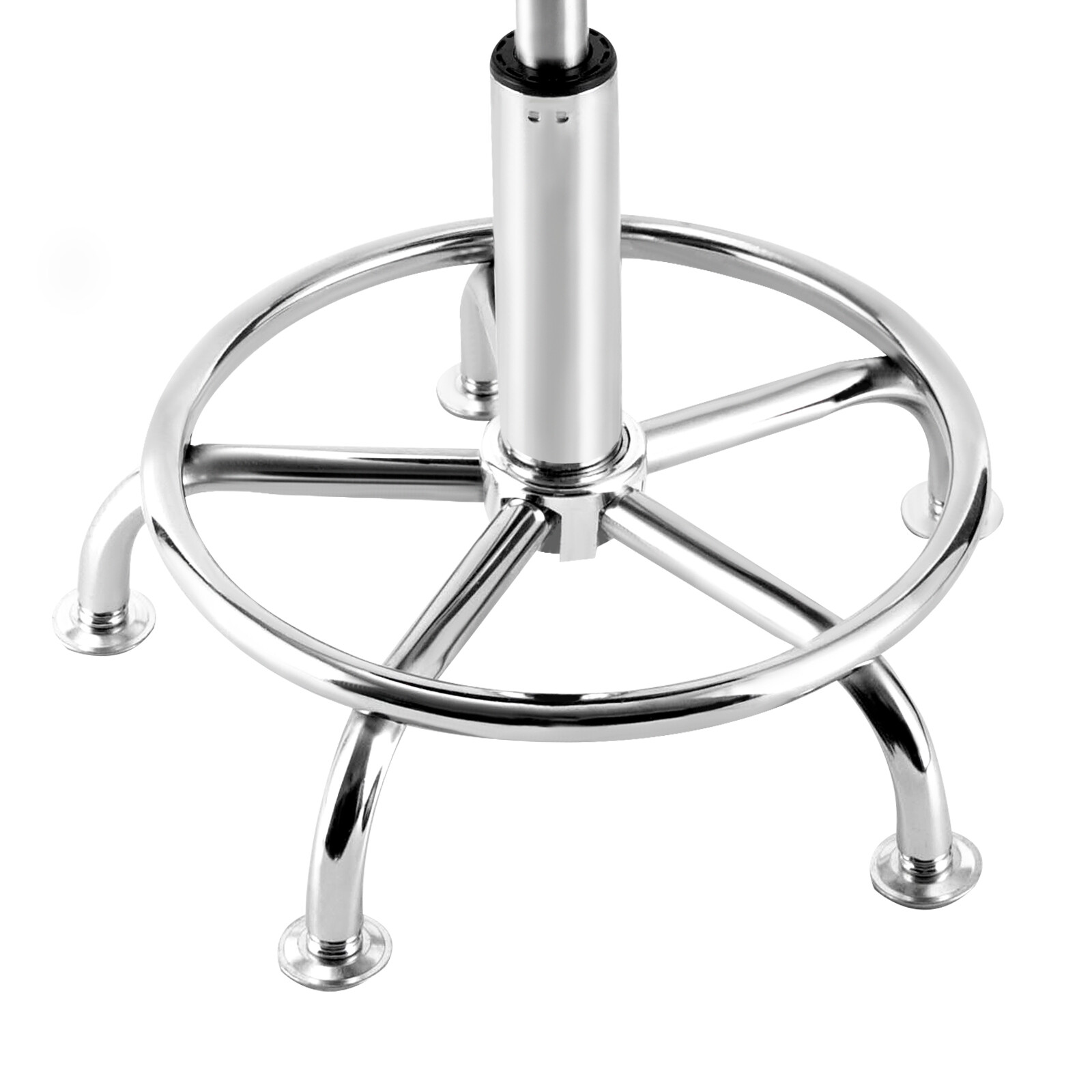 Leather Stool Work Shop Seat Chair Height Adjustable Garage Stool With Backrest