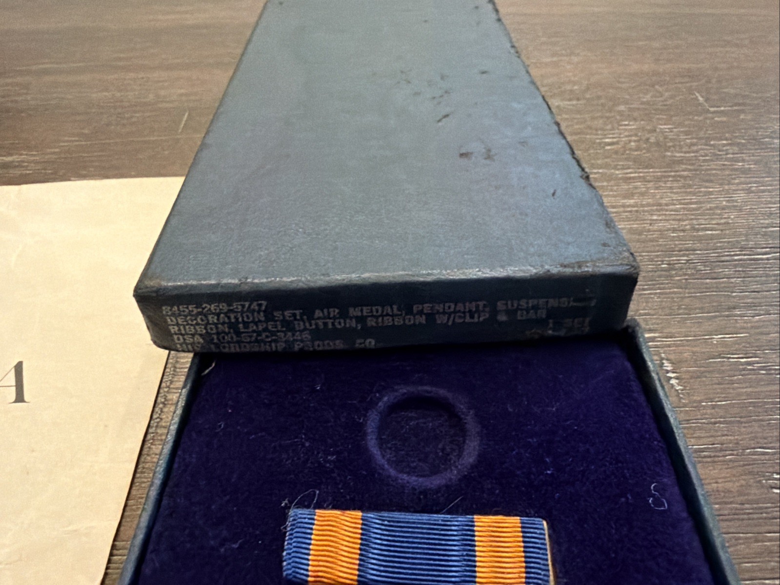 VIETNAM -U.S. AIR MEDAL, 67 DATED Box, Dog Tags, Citation 1st Airmobile