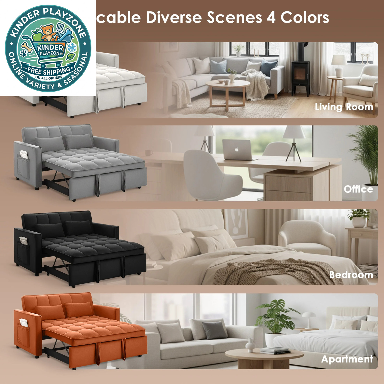 Sofa Convertible Gris Con Cama Extraible Modernos Muebles Para La Sala Baratos