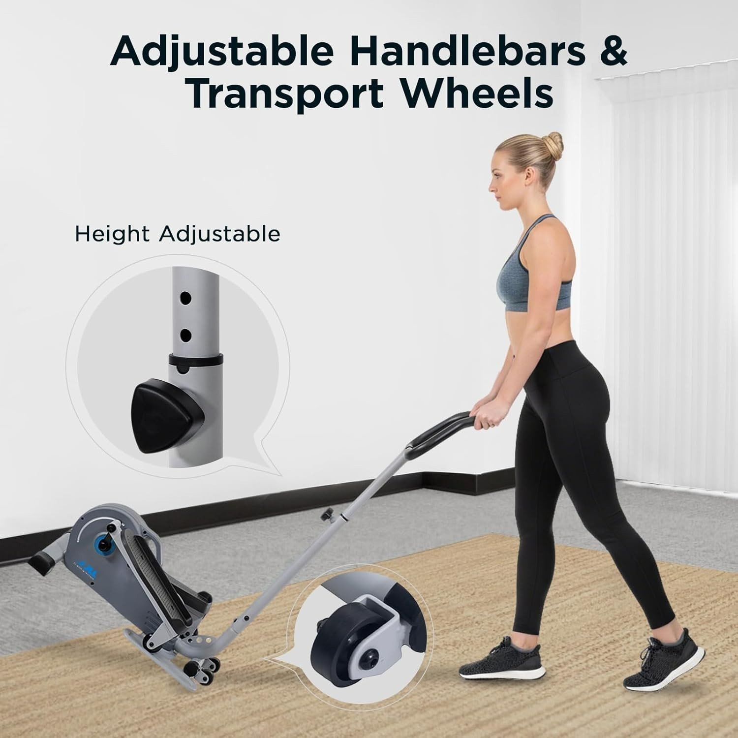 JLL Compact Mini Elliptical Exercise Machine Cross Trainer with Handlebar