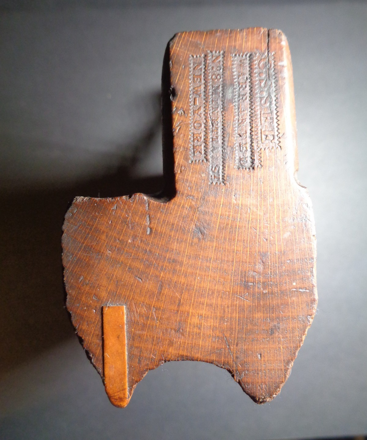 3 STAR RARITY MOLDING PLANE:  "C.S. SEE WARRANTED No 8 MINETTA STREET NEW YORK".