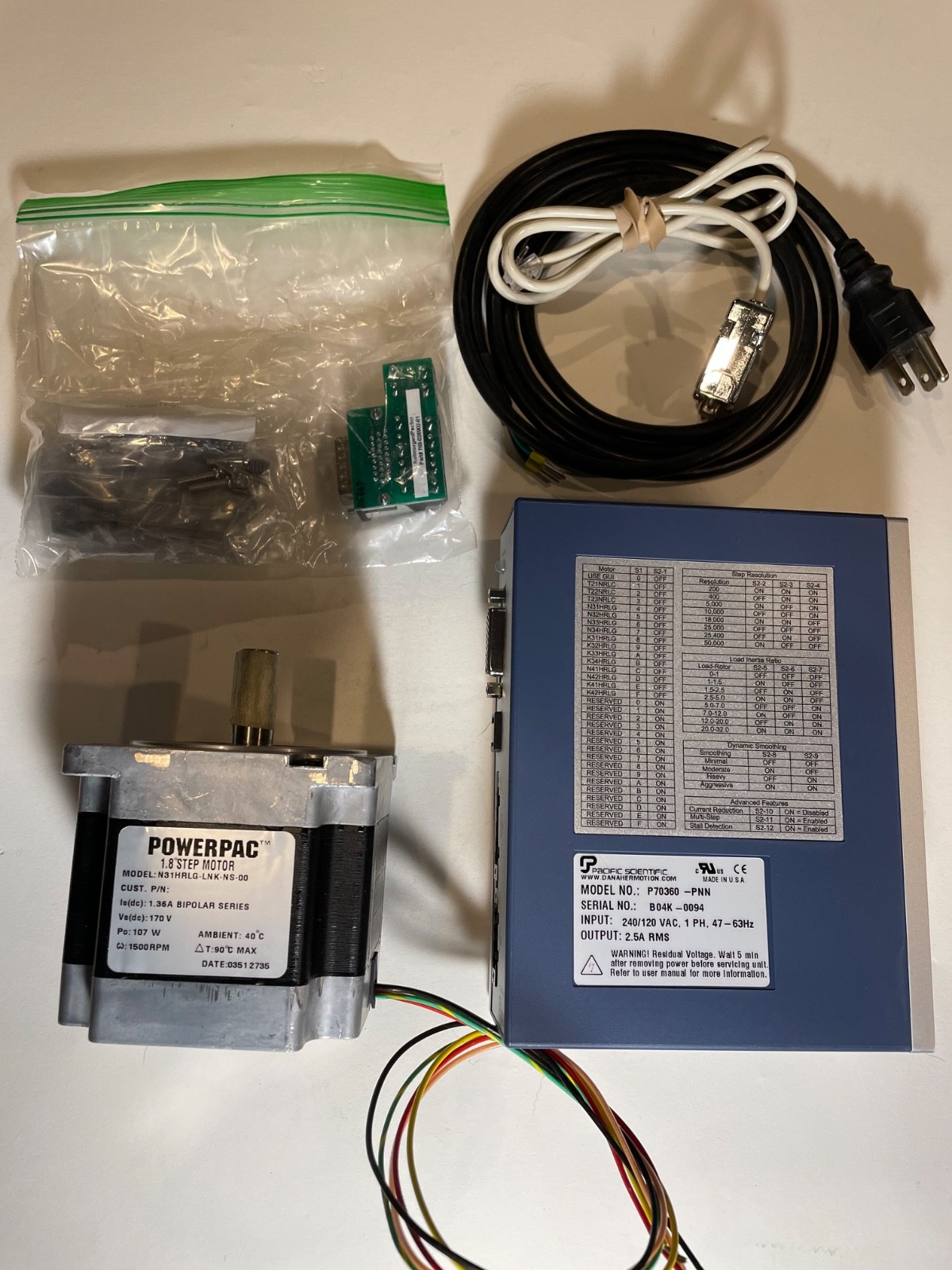 NEW Danaher Motion P70360-PNN Stepper Drive SERVO Motor Kit  N31HRLG-LNK-NS-00