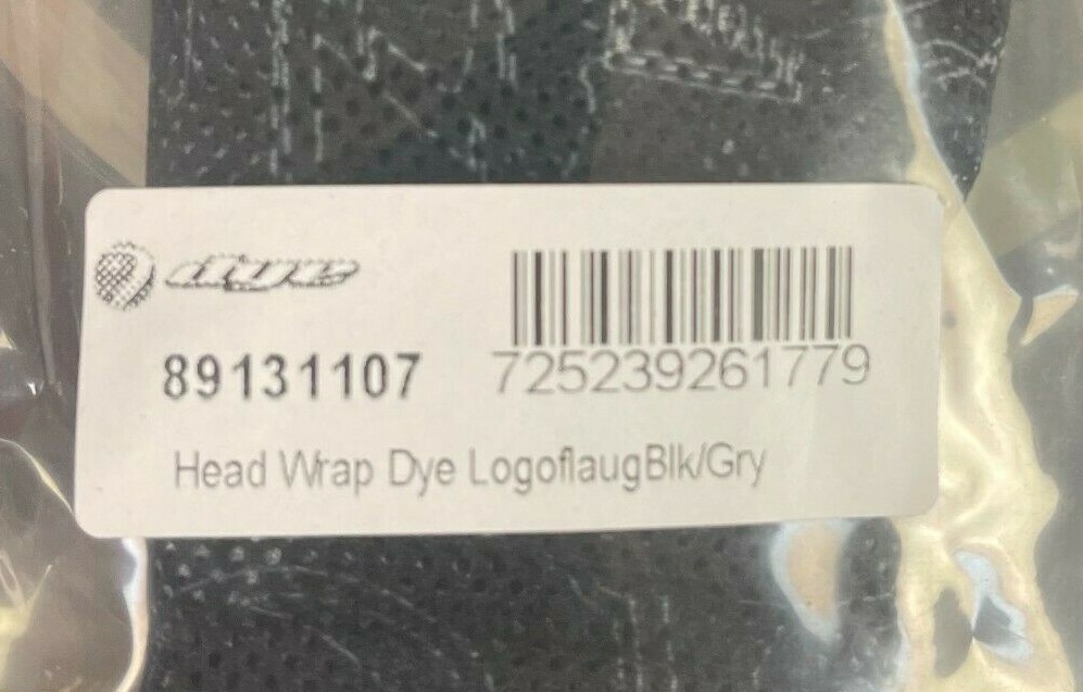 NEW Dye Head Wrap - LogoFlauge Black/Grey