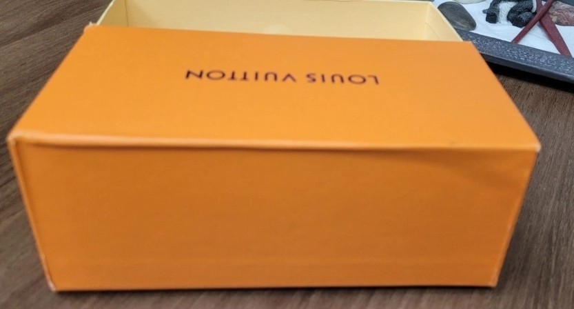 LOUIS VUITTON Empty Sunglasses Case +Outer Case +Magnetic Navy Blue Box+ Bag!