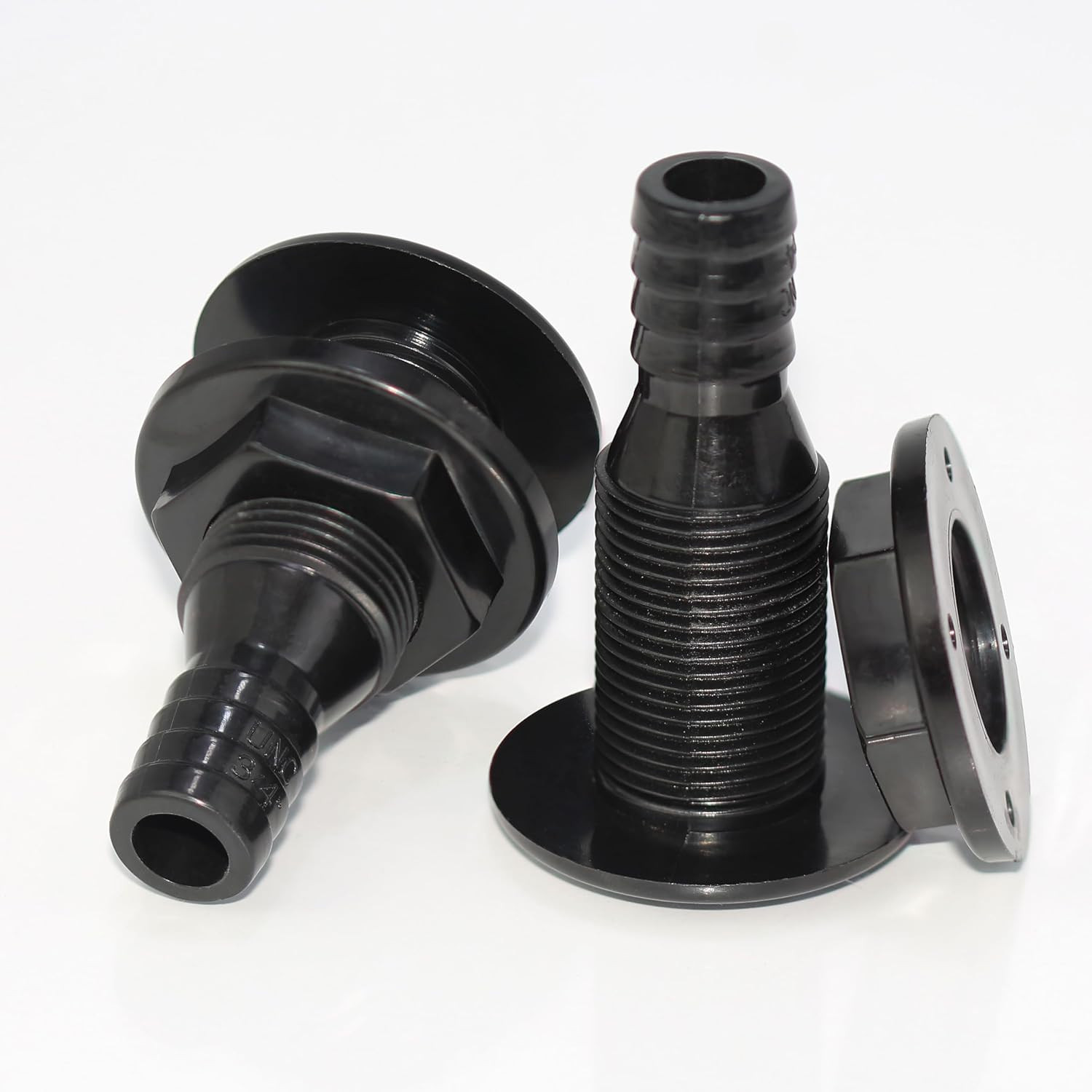 2Pcs Thru Hull Fitting(3/4"), Marine Through Hull Connector Fitting for Boats, B