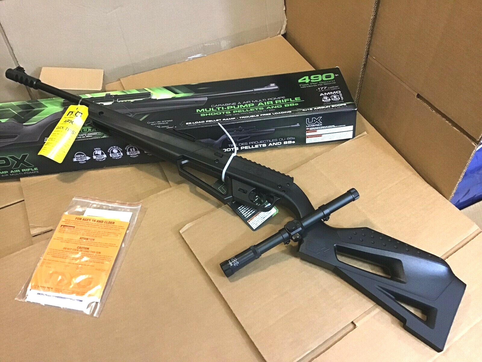 Umarex NXG APX .177 Pellet BB Gun Multi-Pump Air Rifle w/ Scope 490 FPS