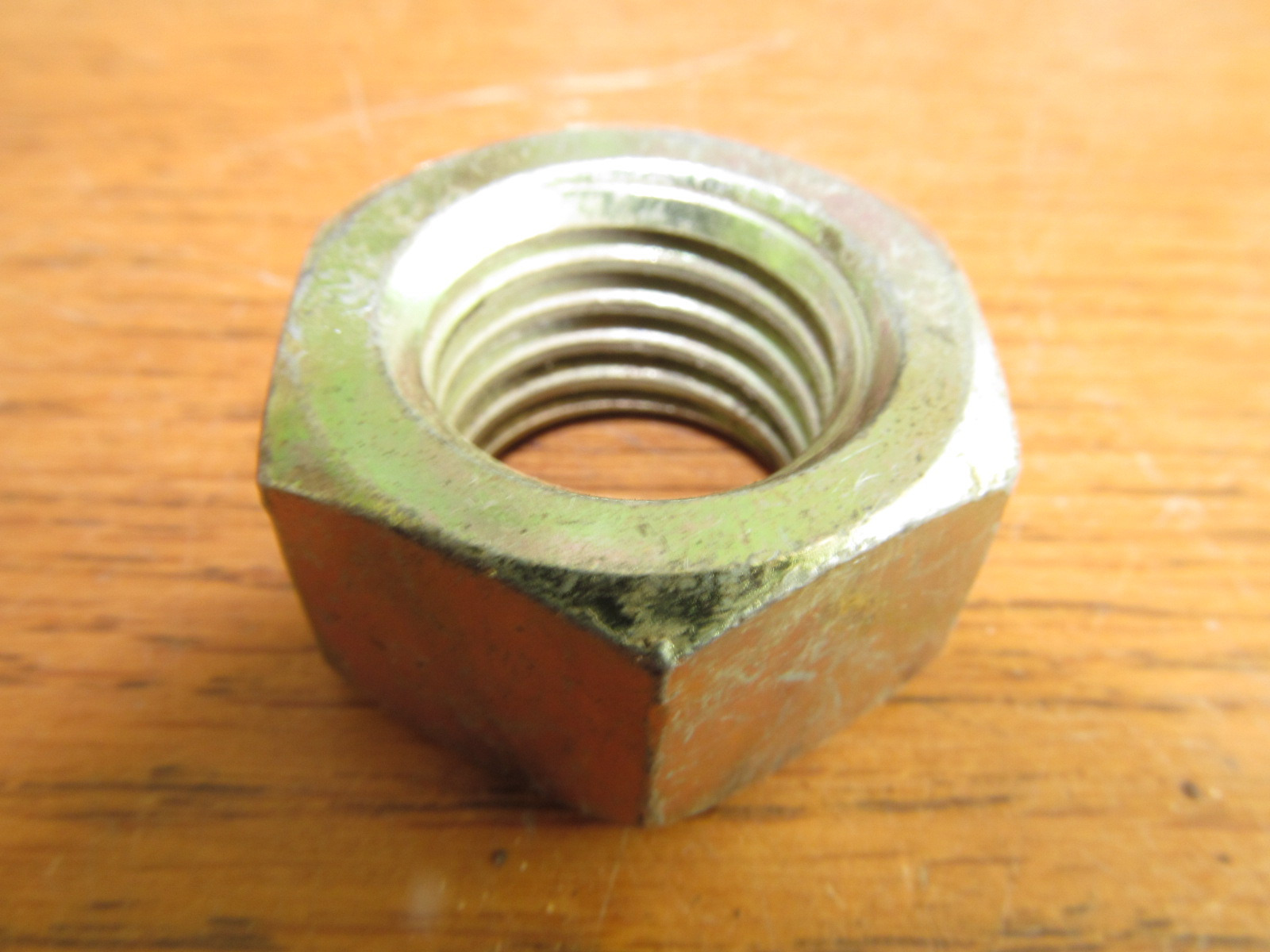 Lot of 10 Standard SAE 3/4"-10 tpi Yellow ZINC HEX NUT (W-12)