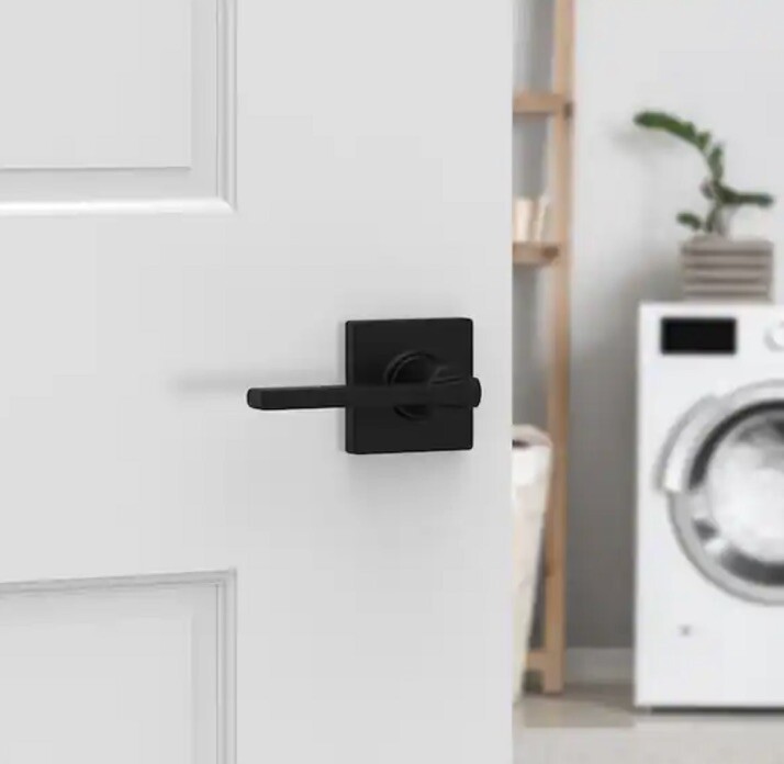 Kwikset Casey Passage Hall Closet Door Handle Lever Matte Black 92001-603 New