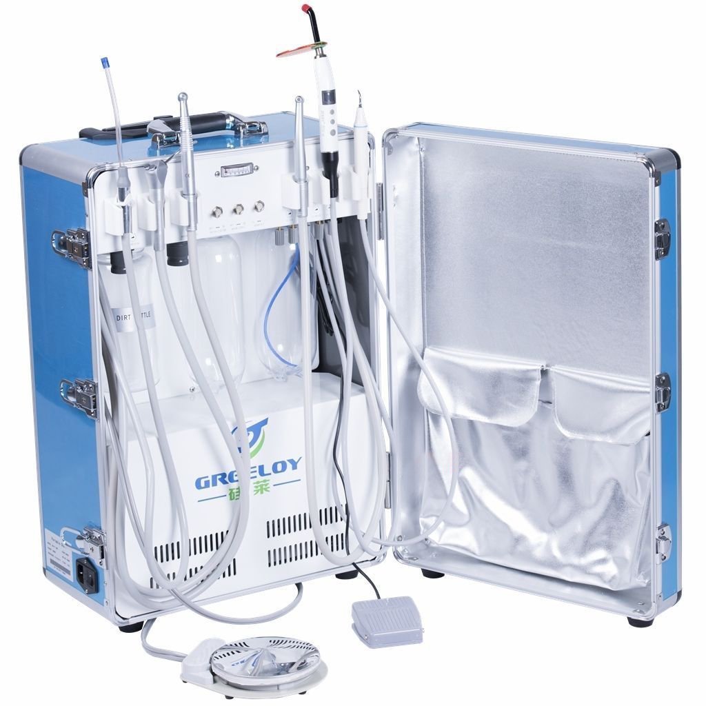 Greeloy 600W Dental Delivery Unit with Air Compressor All in One 4 Hole GU-P206