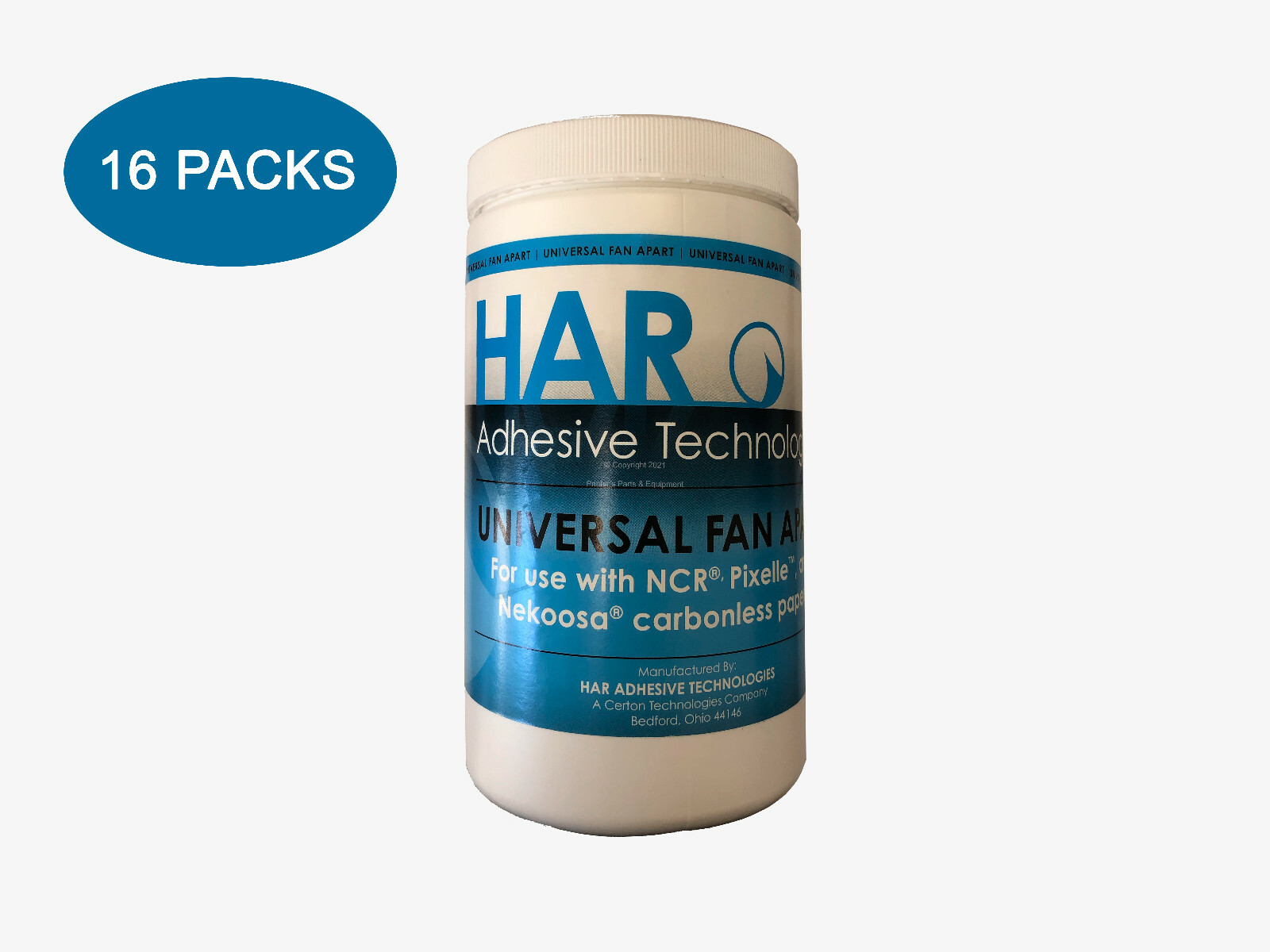 HAR Universal Fan Apart NCR Glue For Carbonless Papers 16 Quarts / Case