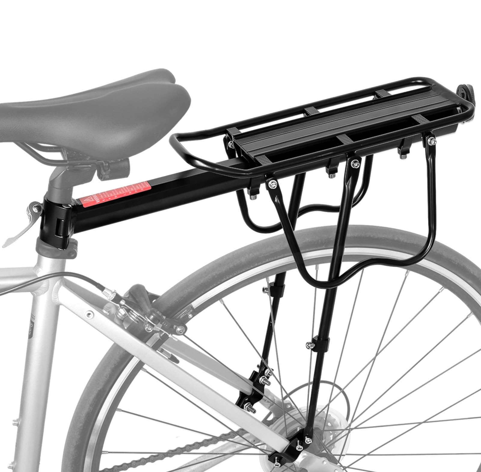 Rear Bike Rack Bike Cargo Rack 110-135Lb Capacity Bike Rear Rack Universal Ad...