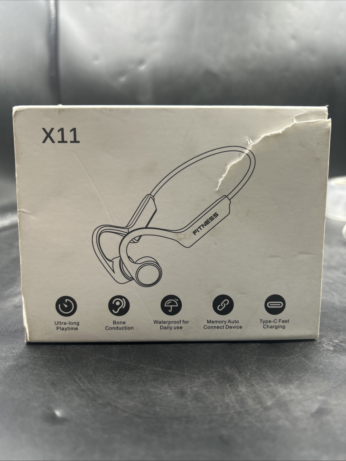 PSIER X11 Bone Conduction Headphones, Open Ear Bluetooth Headphones OPEN BOX