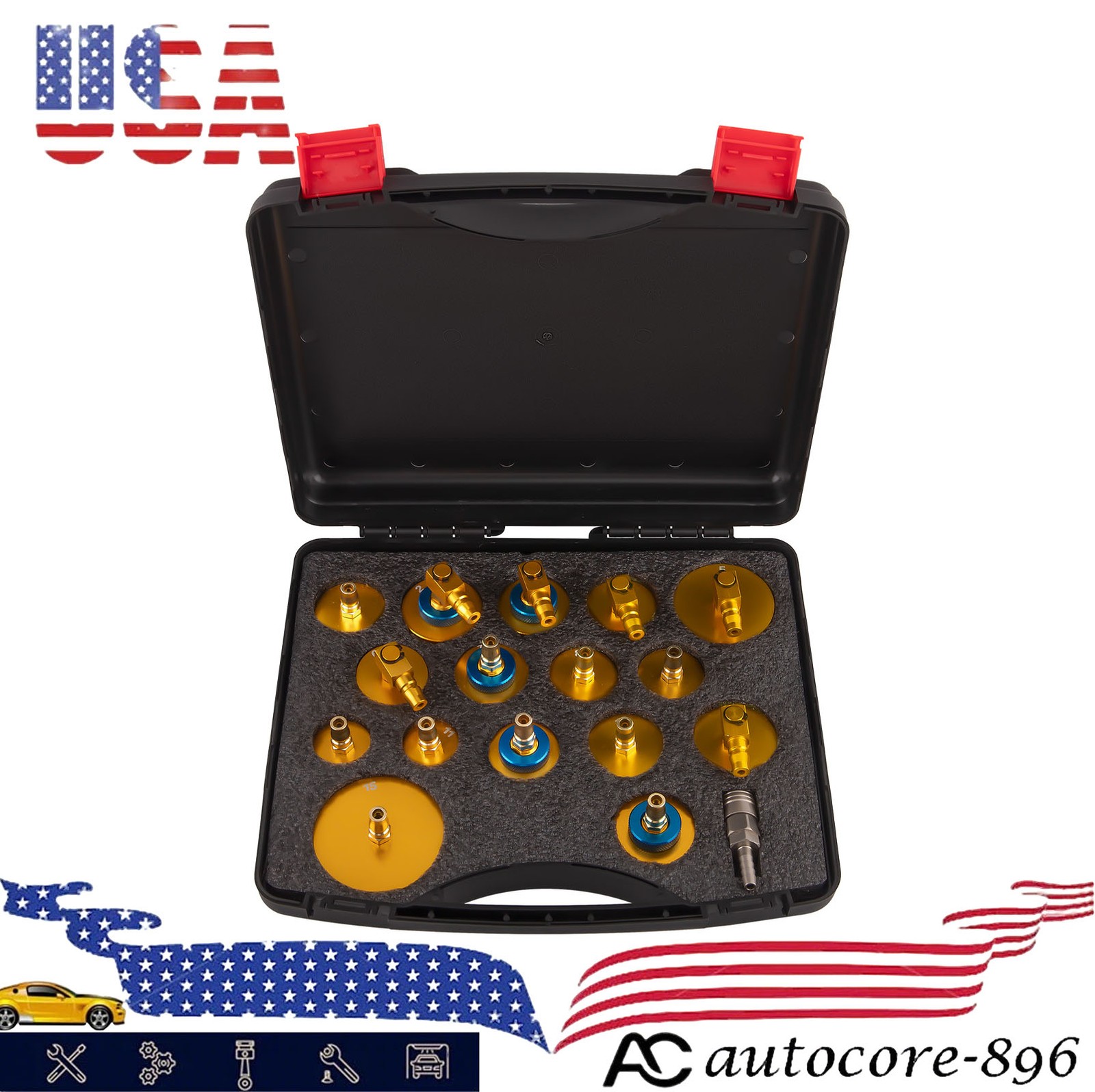 Master Cylinder Adapter Set Brake Fluid Bleeding Tool Brake Bleeder Adapter Kit