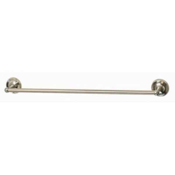 Homewerks Worldwide Bay Pointe Round Towel Bar, Nickel, 24in