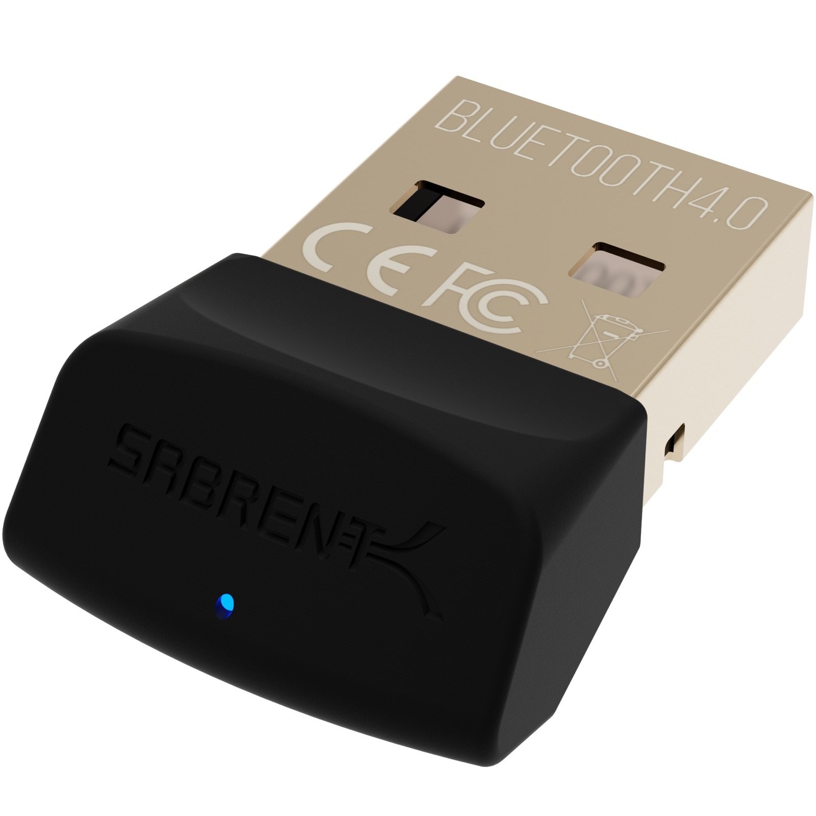 SABRENT USB Bluetooth 4.0 Micro Adapter for PC [v4.0 Class 2 with Low Black
